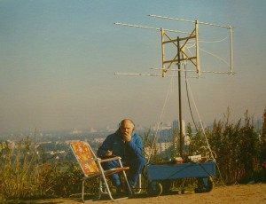DL7AKL mit seiner 23cm Portabelstation auf dem Hahneberg